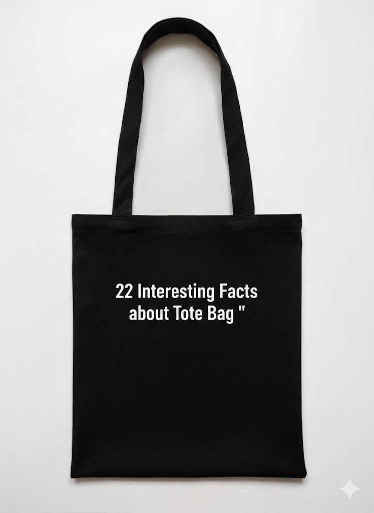 Balck Tote bag with logo on 22 interesting facts